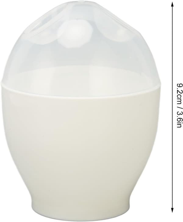 Egg Cooker Set of 2 - Microwave Safe - Mini Portable - White - For Quick Egg Cooking - Perfect for Breakfast