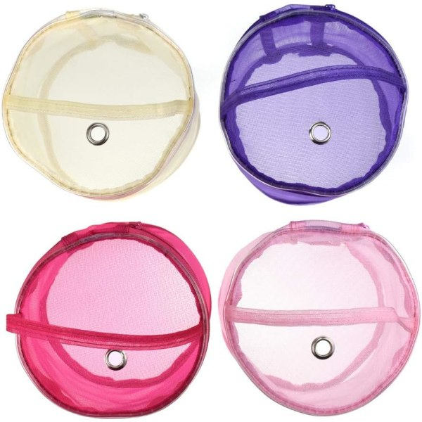 Strikkegarn Opbevaring Taske og Opbevaringspose, Uldstrikkede Organizer Tote Taske Uld Opbevaring, Nylon, Lilla CDQ