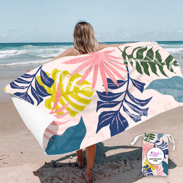 Strandhåndklæde, mikrofiberhåndklæde, badehåndklæde stor 160x80cm