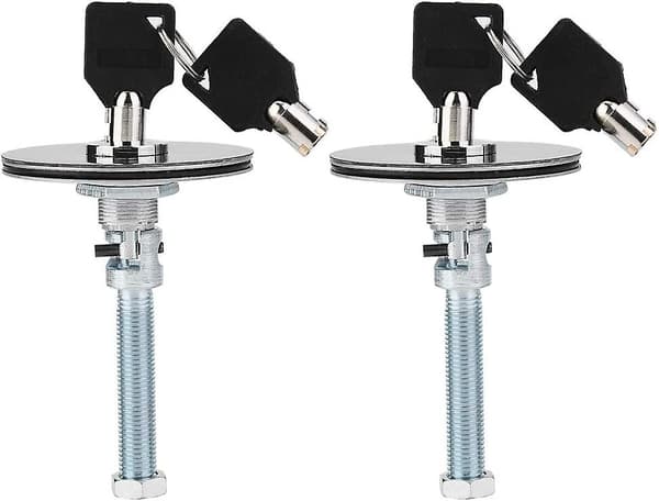 Hurtigkobling, Universal Carbon Style Motorhjelmslås Nøglestift Kit 2 stk. sort