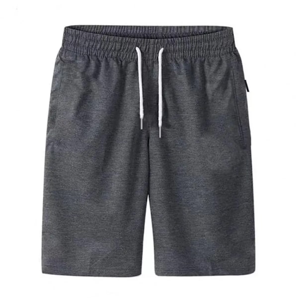 Cargo-shortsit, joustava vyötärö, ohuet, löysät taskut, kiristysnyörilliset cargo-shortsit, tummanharmaat Dark Gray L