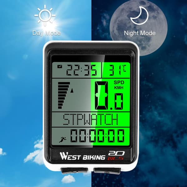 Cycle Computer, Waterproof and Digital Wireless with Automatic On/Off for Smooth Cycling Data
