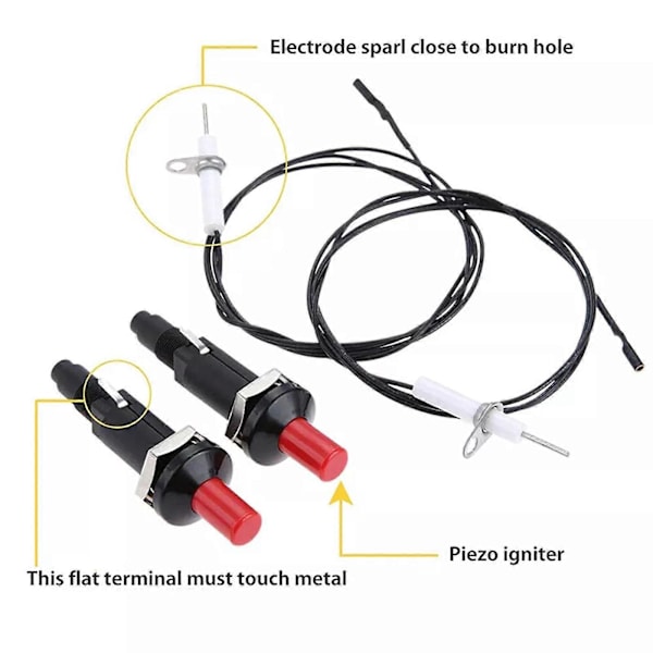 (Spesialtilbud) Universal Piezo-tenner for gassgrill, grill og komfyr