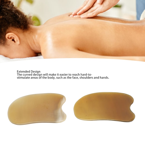2 stk. Gua Sha Ansigtsværktøj Gua Sha Skrabningsmassageværktøj Guasha-bræt til Hals Ansigt Ryg Håndled Skuldre Fod