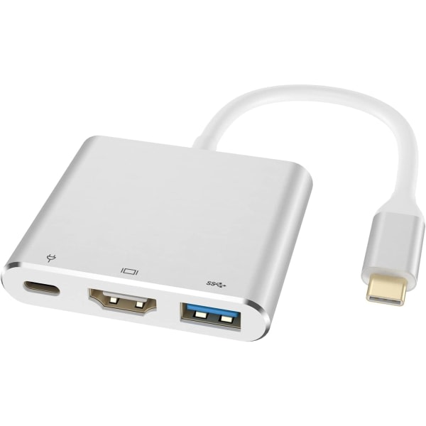USB C til HDMI USB C-adapter med 4K HDMI-udgang USB 3.0-port og