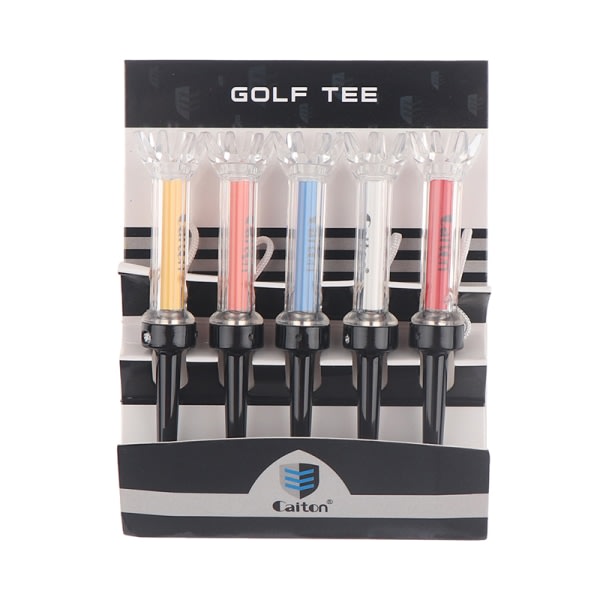 CDQ 5-pack 360 graders roterande golftee 90 mm tee golfbollhållare