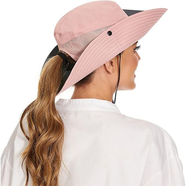 Solhat mr dam UV-beskyttelse 1 sommerhue fiskehat fiskehat boonie fiskehat pink