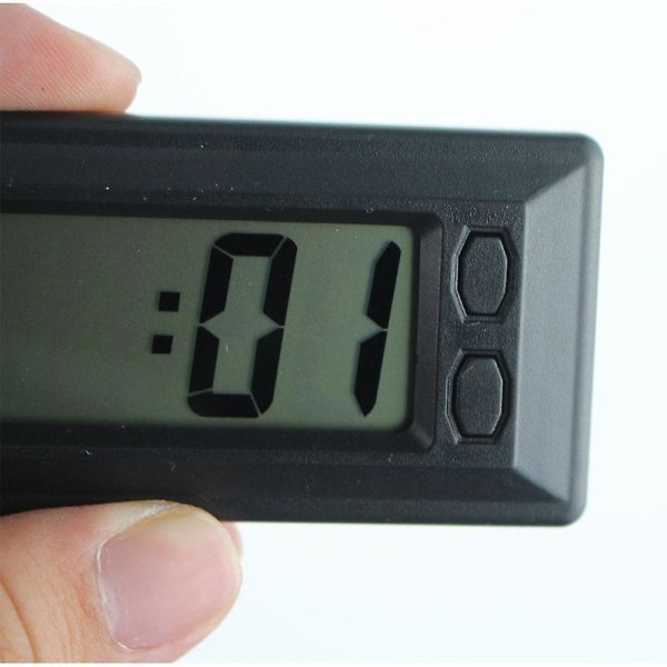 Bilinstrumentpanelklocka Fordonsmätarklocka Digital klocka (1:a, svart) zdq
