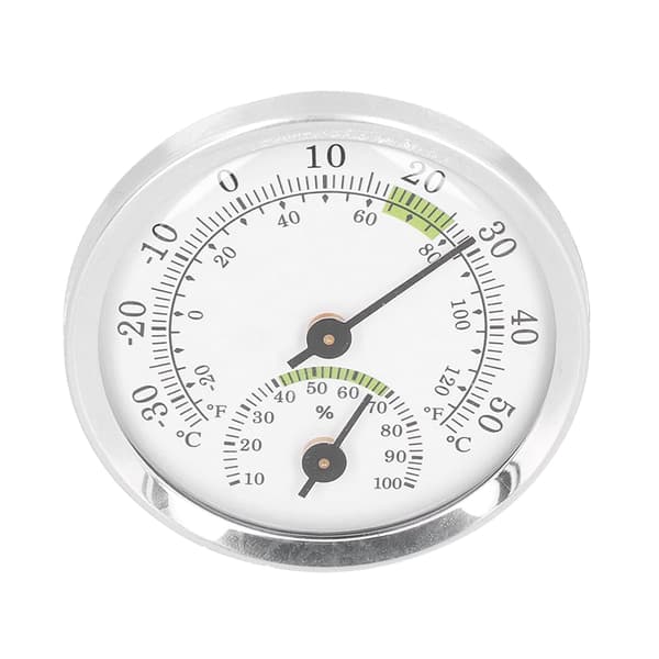 Kellolämpömittari-kosteusmittari Mini - -30~50℃ - Jääkaappiin ja sikarilaatikkoon