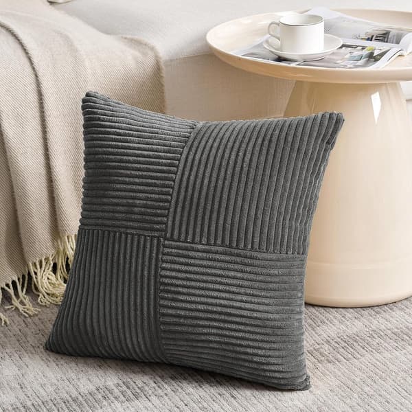 2 stk. - Pudebetræk - 45x45 cm, til sofaer, senge og divaner - rustik efterårsdekoration - blød fløjlsstruktur