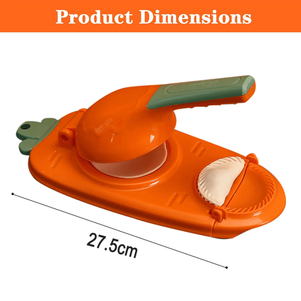 2 i 1 dumplingsmaskin, nytt verktyg för att tillverka dumpling i köket, orange