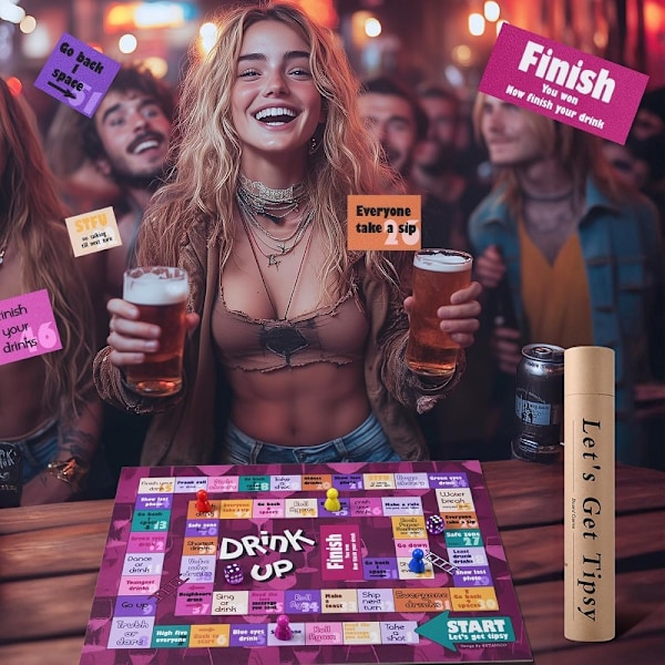 Nytt Drickspel Brädspel Set Drickfest Drickspelet