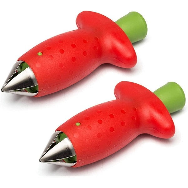 Jordgubbsskalare, tomatskalare, lövskalare, kärnborr- och stjälkskärare, Köksprylar Set Röd 2 Pack