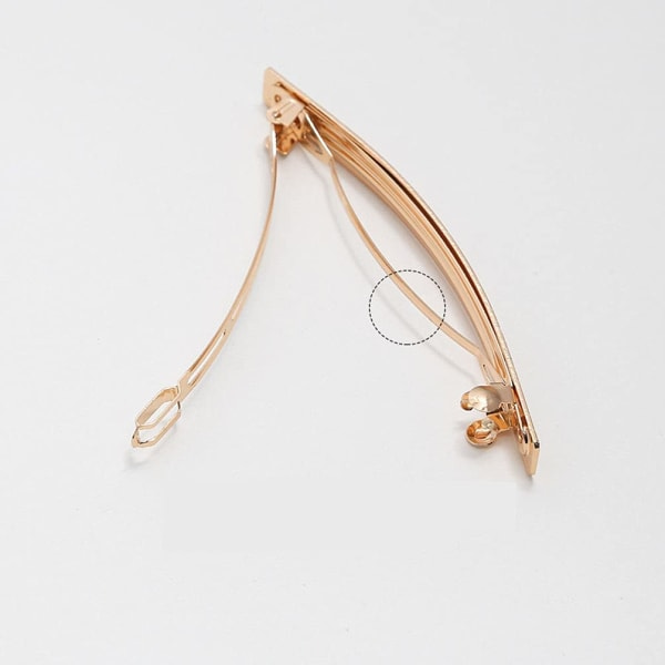 2 stk. 4\" metal hårklemmer Spring Clip hårspænde Indpakning af hårnåle Håraccessoirer til piger kvinder damer guld og sølv