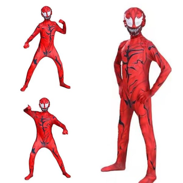 Venom Carnage Spider-man Cosplay Dräkt Barn Pojke Party Fancy Dress Jumpsuit 9-11 år