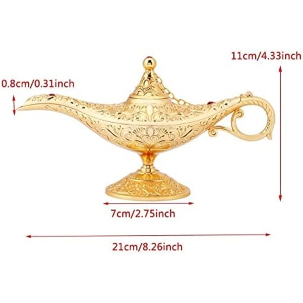 CDQ Aladdin Genie Lampe, Ancient Legend Lamp Golden