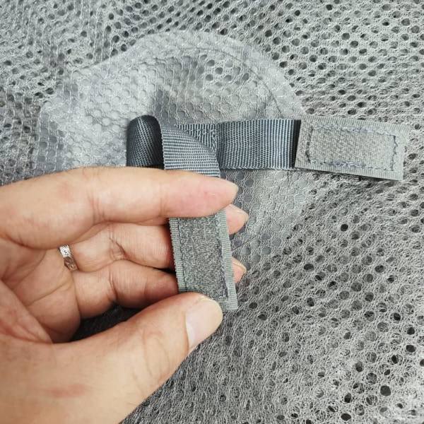 Vikbar hängande förvaring Mesh Space Saver Bags Organizer, fack Hängande gosedjursförvaring för barn, 2Pack (4-vånings-gul och grå)