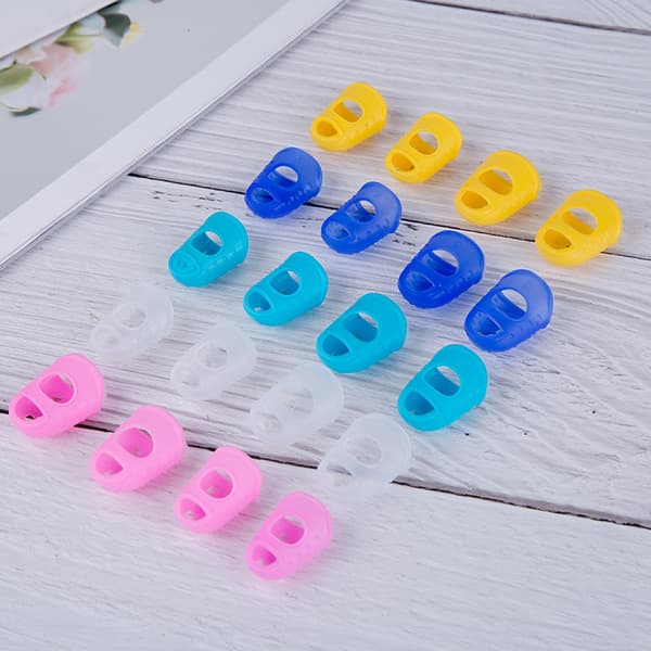 #Silikon Gitarrfingerskydd Transparenta Silikon Gitarrfingerskydd Set om 3 Blå Lämplig för nybörjare ukulele eller gitarrspelare.#_tfrf