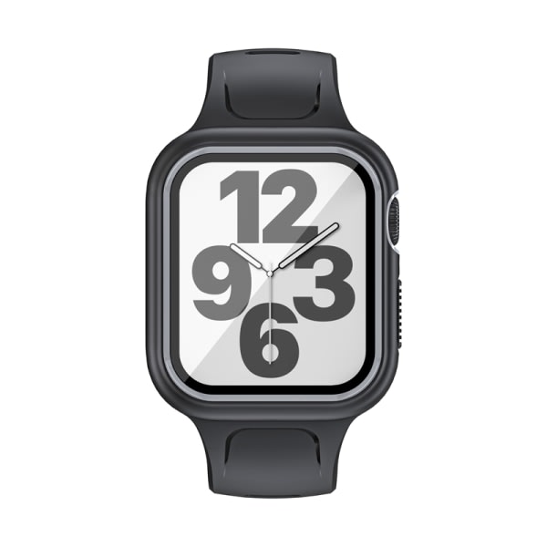 CDQ Klockarmbånd med skærmbeskyttelse Sort Apple Watch 4-6 Gen 41/44 mm SvartCDQ