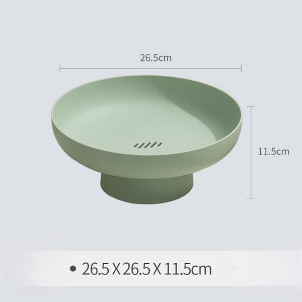 Fruktskål med dräneringsdesign, hållbar förvaringskorg i polypropen för kök eller vardagsrum, 26,5 cm