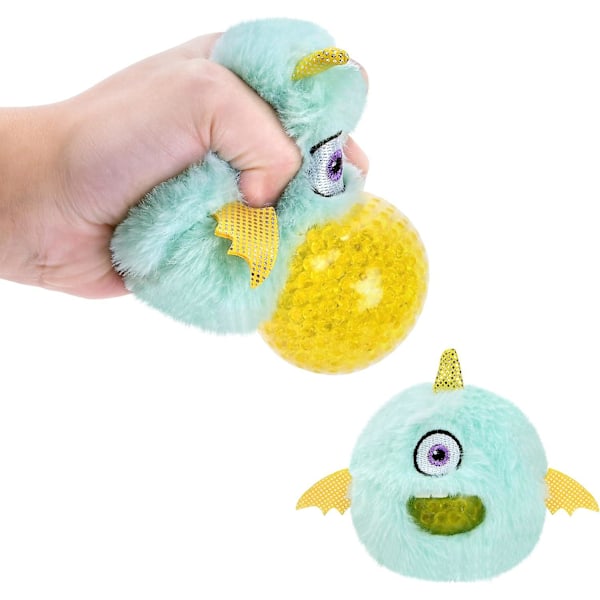 Stressbold (Lille Blå Monster), Stressbold Squishy Stresslegetøj, Lindrer Stress i Håndled, Hånd og Fingre for Børn og Voksne