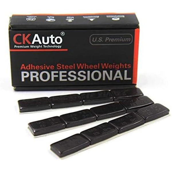 CKAuto 1 oz, grå, självhäftande sticka på hjulvikter, EasyPeel-tejp. Låg profiili, 72 oz/låda, amerikkalainen laatu (72 st) Musta 1 Box