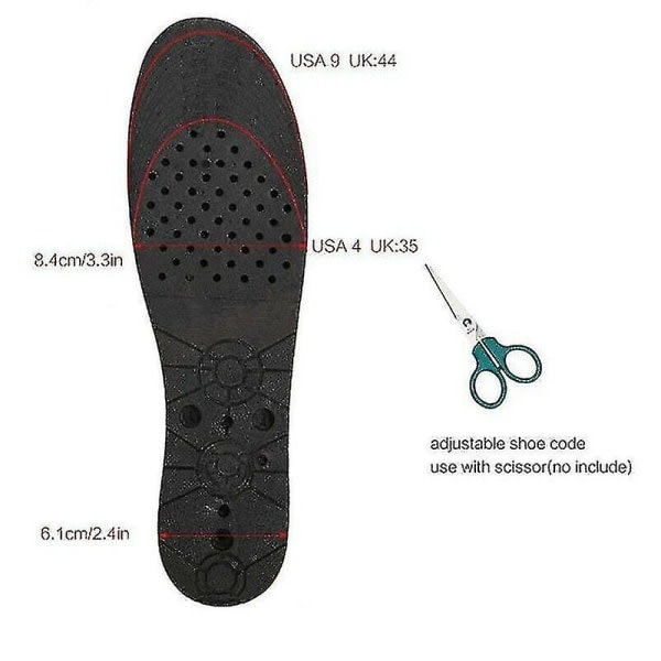 Shoe Lift Innersula Unisex 3cm 5cm 7cm Eller 9cm Hälhöjd Öka (svart)