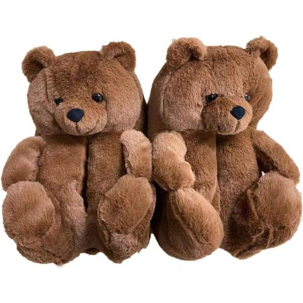 Teddybjørn, plysj innredning tykke varme bomullsko,