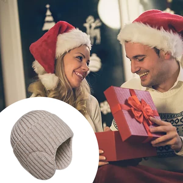1 vinter utomhus varm mössa förtjockad stickad ullmössa kall pr