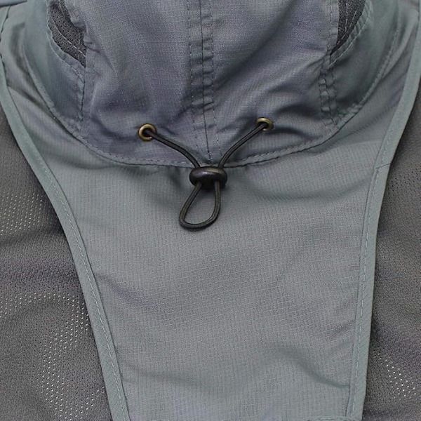 Solhatt Herr & Dam UPF 50+ Mesh Sommar Skydd Utomhus UV Keps med Nackskydd Andningsbar Packbar Jakt Fiske Strandhatt