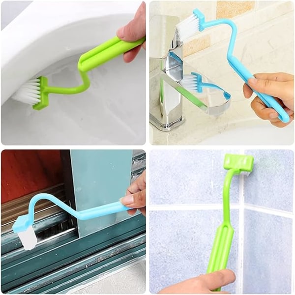 4 deler Toalettborste Toalettborste Plast Böjd rengjøringskant for toaletthörn CDQ