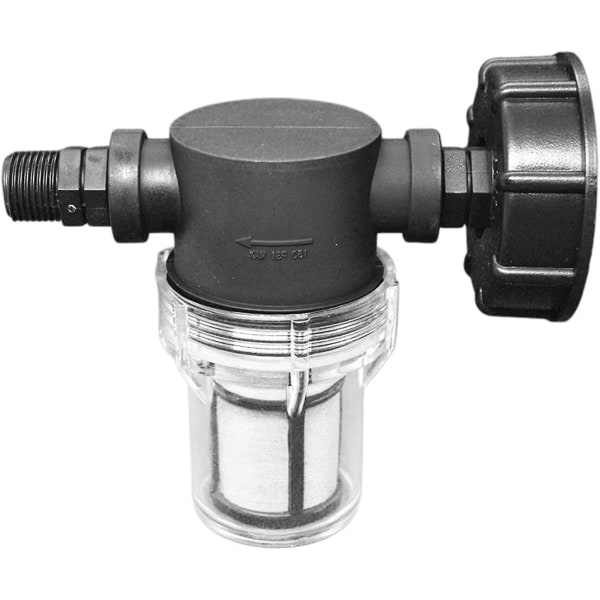 Krankoppling 1000 L tank, med filterfunktion, S60x6 Ibc vattentankadapter (1/2' yttergänga)
