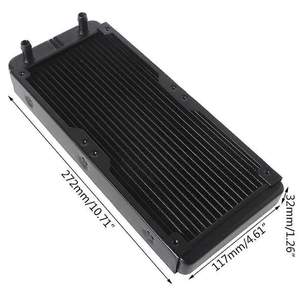 Aluminium Radiator 18 Rør Varmeveksler Radiator til CPU Vandkølingssystem_tfrf