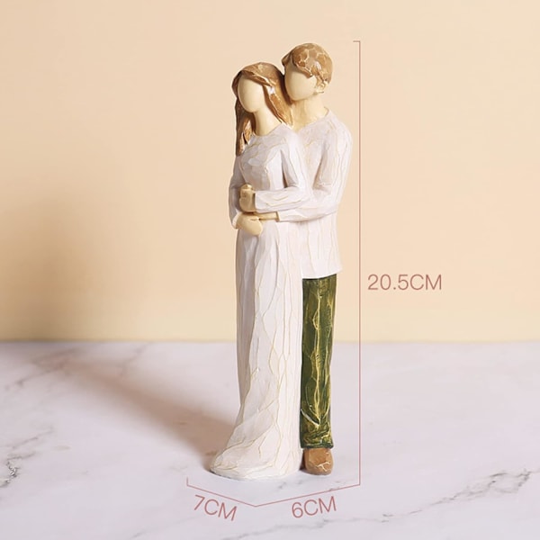 Brudpar Staty Bröllopstårta Toppers, Brud och Brudgum Figur