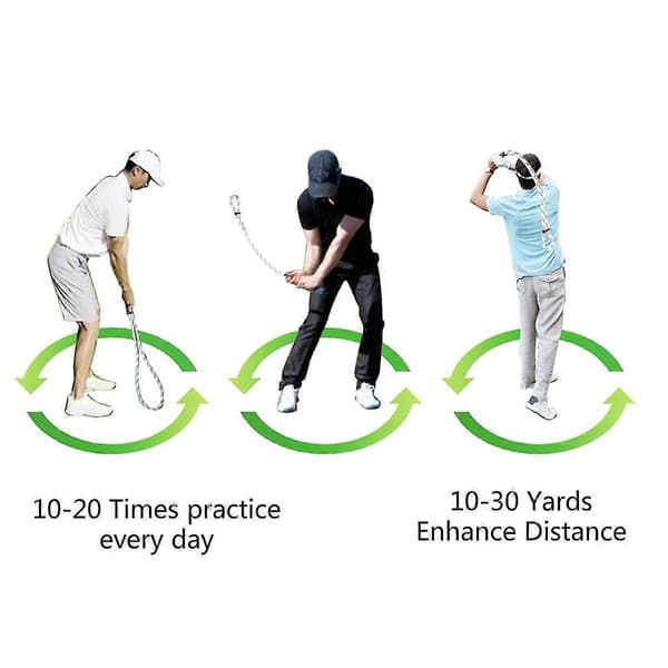 Golfträningsrep, Golfträningsmaterial, Portabel Golftränings Swing Trainer D