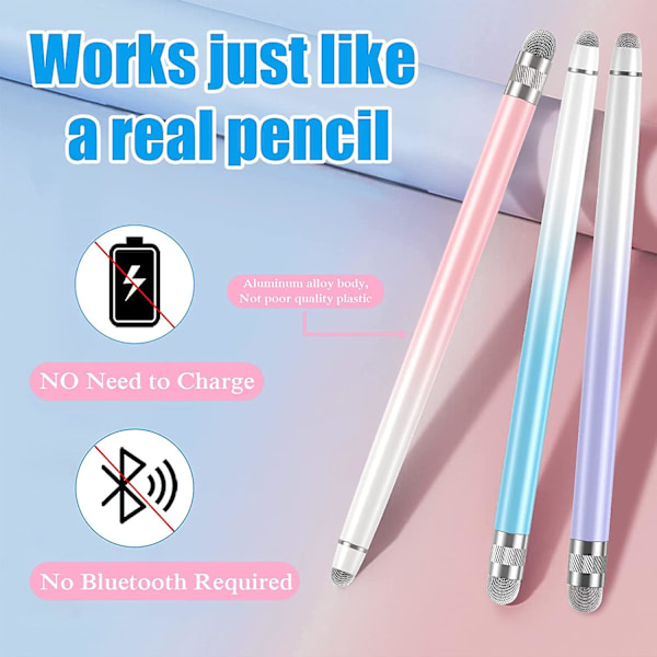 3-pack Pekstift för Pekskärmar, Pekstift för Iphone/ipad/surfplatta Android/microsoft/surface, Kompatibel med Alla Pekskärmar