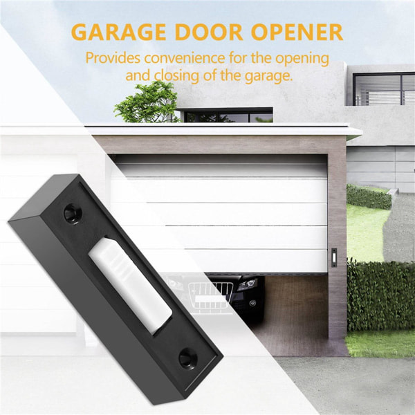 2. Universal Garagedörröppnare Switch 41a4166 Knapp Svart Finish Med Vit Sort ingen