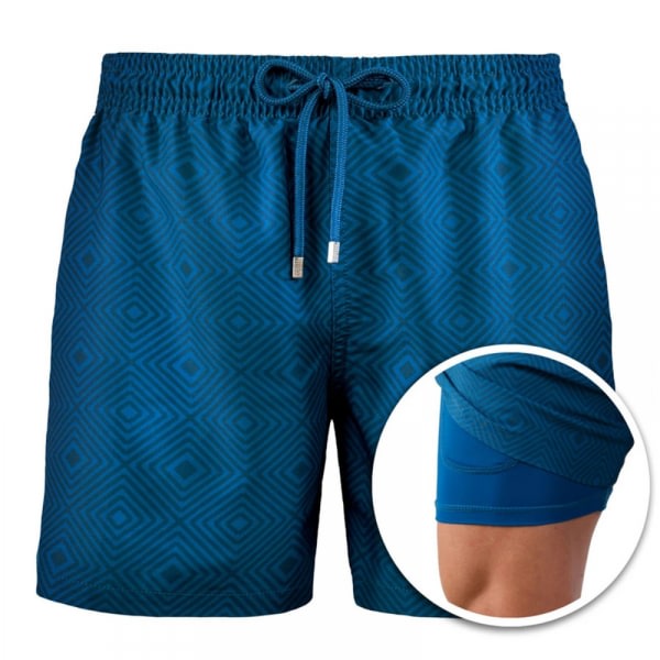 Badbyxor för män Simshorts Board Shorts Quick Dry Beach Shorts-DK6001 zdq