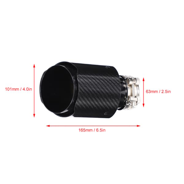 Bil Universal Pakoputken Pää Putki Auton Muokkaus Tarvikkeet Sisääntulo 63mm Ulostulo 101mm