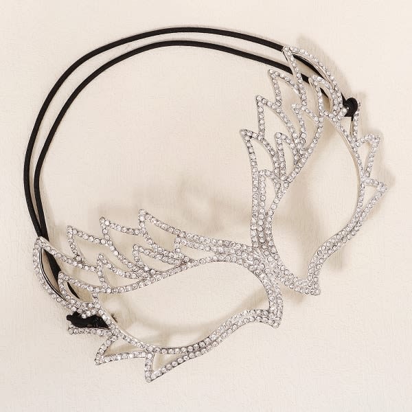 Överdriven Fashion Luxury Rhinestone Mask Elegant Alloy Masquerade Eye Mask