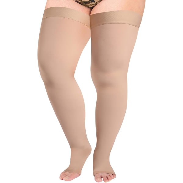 Plus Size Medical Compression Strumpor 20-30 Mmhg för kvinnor