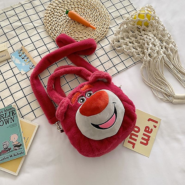 Söpö Tiikeri Pehmolaukku Stitch Messenger Pehmolaukku Tyttömäinen Pehmo Kannettava Olkalaukku Red