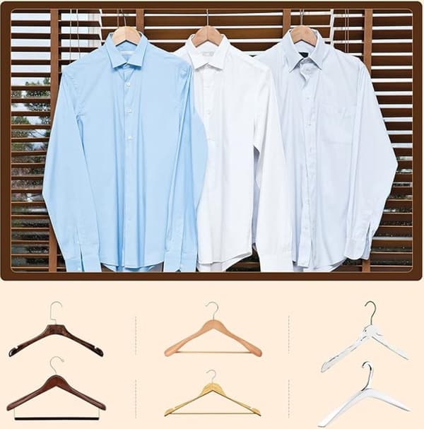 Clothes Hooks 50-pack - White Plastic - Cascade Hanging - Hanger Extension Clips - Space Saving for Wardrobe