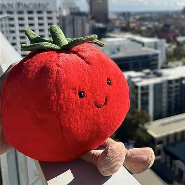 Jellycat Vivacious Vegetable Tomat Stoffdyr, 18 cm | Grønnsaksbamse | Bra Gaveidé