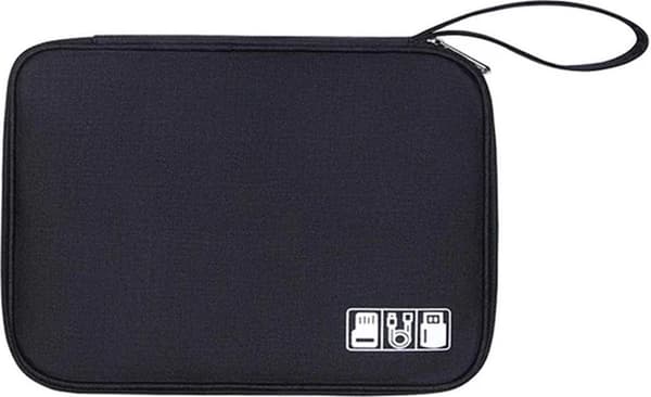 Sort universal RV-organiseringstaske – til kabler, USB-stik, opladerkabler