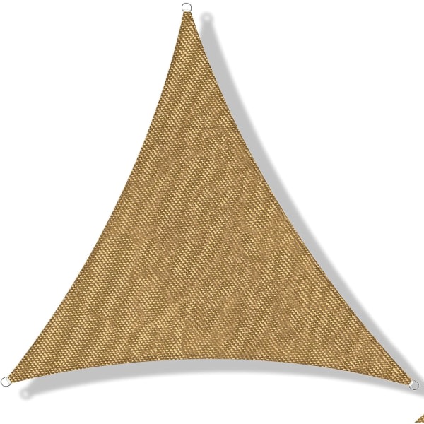 CDQ Polyester solbeskyttelse Segel vindbeskyttelse UV-beskyttelse for hage, uteplass, camping (2×2×2m, sandgul)