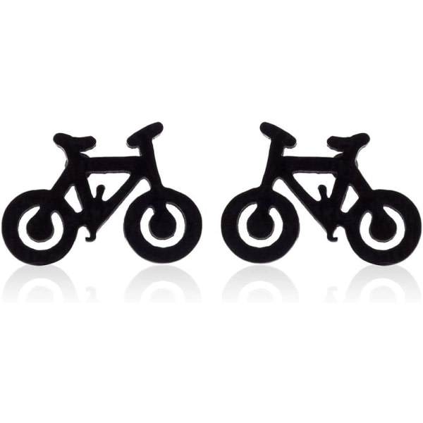 Heyone rustfrit stål 4 farver Tiny Bike Bicycle Stud øreringe til piger