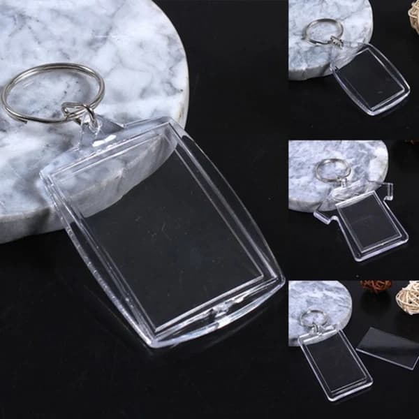 Transparent Tom Bilder Fotoram Nyckelring Kedja Delad Ring Nyckelring Gåva E E