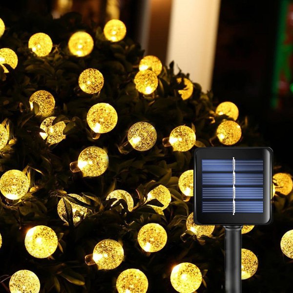CDQ 6,5 m solcellsslinga 30 LED dekorativa utomhuscampinglampor