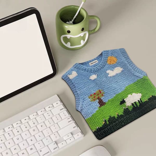 23x23cm - Stylish - Mouse Pad - with - Personalized - Design - Non-slip - Suitable - Dorm Room - Home Use - Work Atmosphere - Comfortable